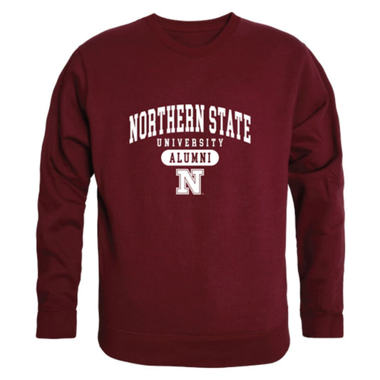 NSU Northern State University Wolves Alumni Fleece Crewneck Pullover Sweatshirt Heather Gray