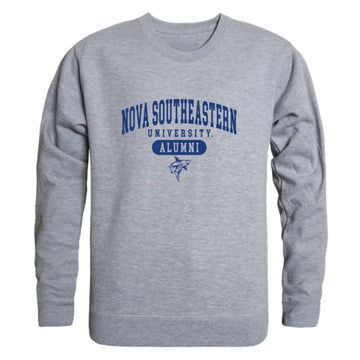 NSU Nova Southeastern University Sharks Alumni Fleece Crewneck Pullover Sweatshirt Heather Gray