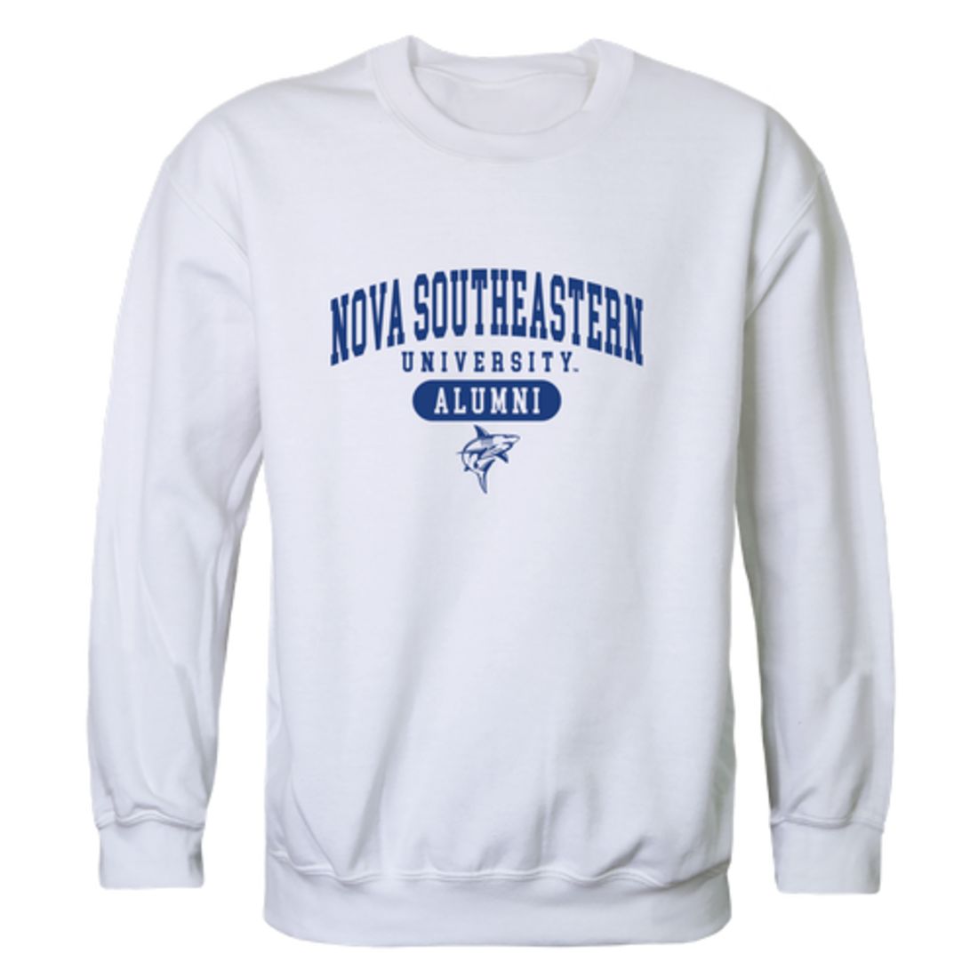 NSU Nova Southeastern University Sharks Alumni Fleece Crewneck Pullover Sweatshirt Heather Gray