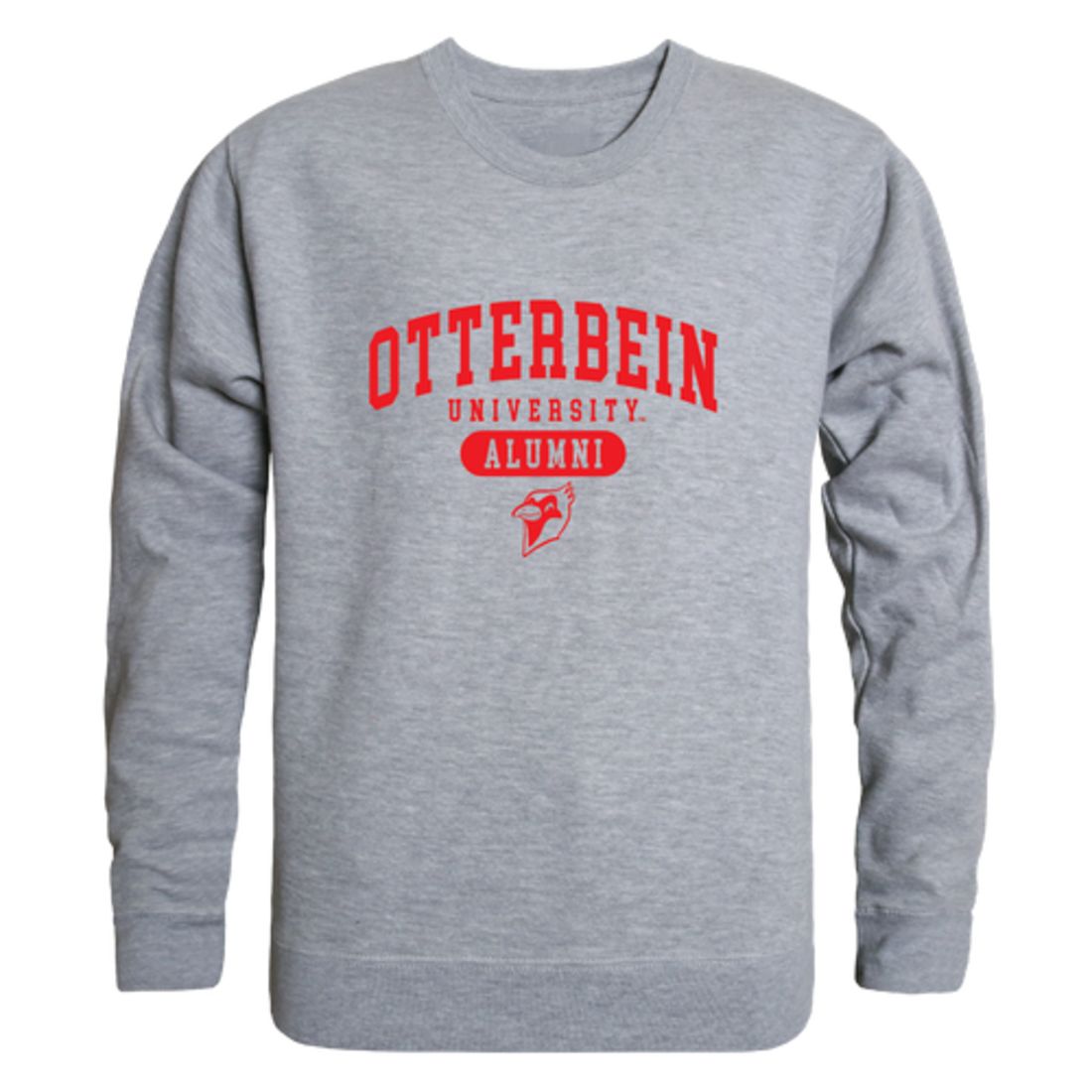 Otterbein University Cardinals Alumni Fleece Crewneck Pullover Sweatshirt Heather Gray