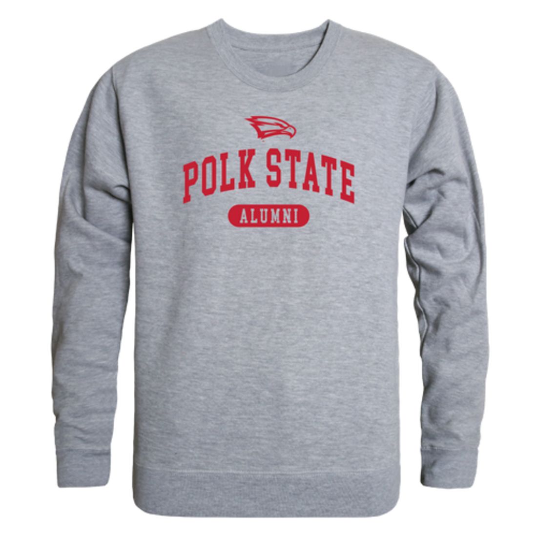 Polk State College Eagles Alumni Fleece Crewneck Pullover Sweatshirt Heather Gray