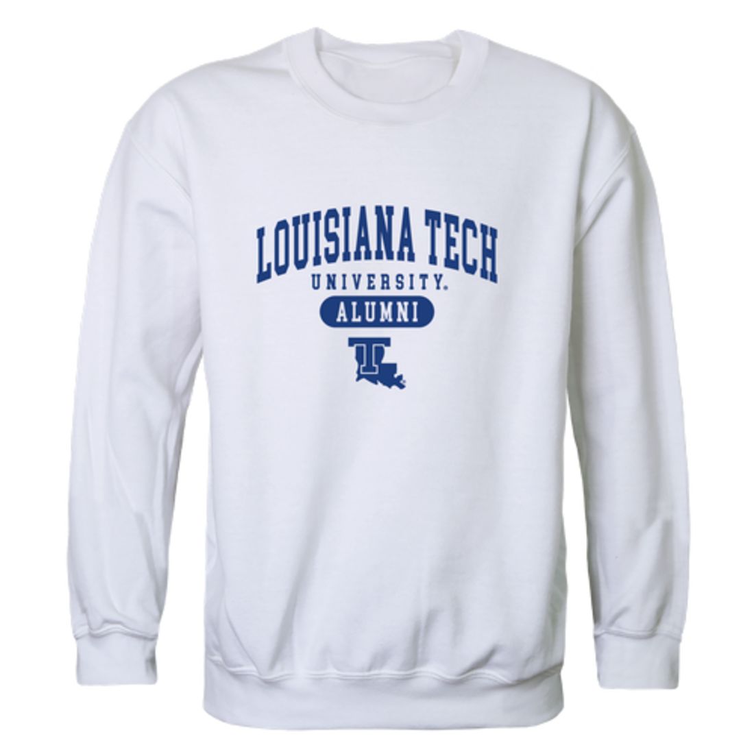 Louisiana Tech University Bulldogs Alumni Fleece Crewneck Pullover Sweatshirt Heather Gray