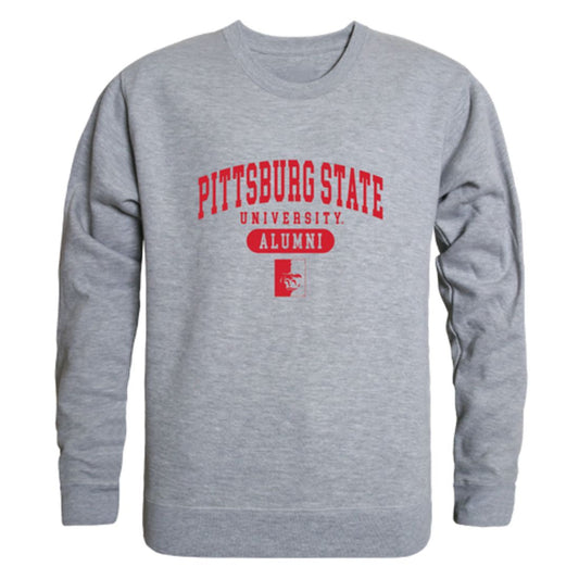 Pittsburg State University Gorillas Alumni Fleece Crewneck Pullover Sweatshirt Heather Gray