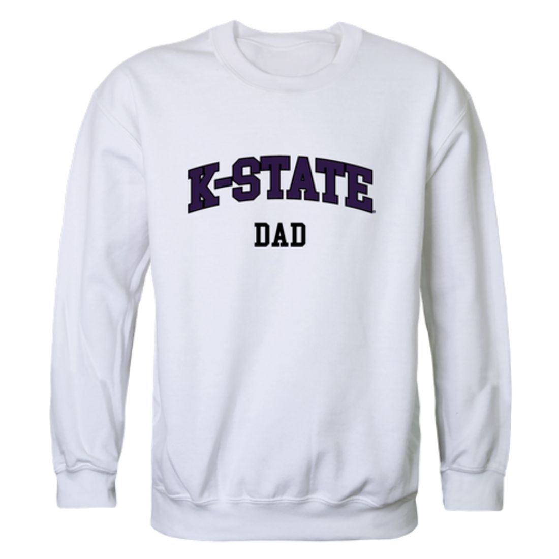 KSU Kansas State University Wildcats Dad Fleece Crewneck Pullover Sweatshirt Heather Charcoal