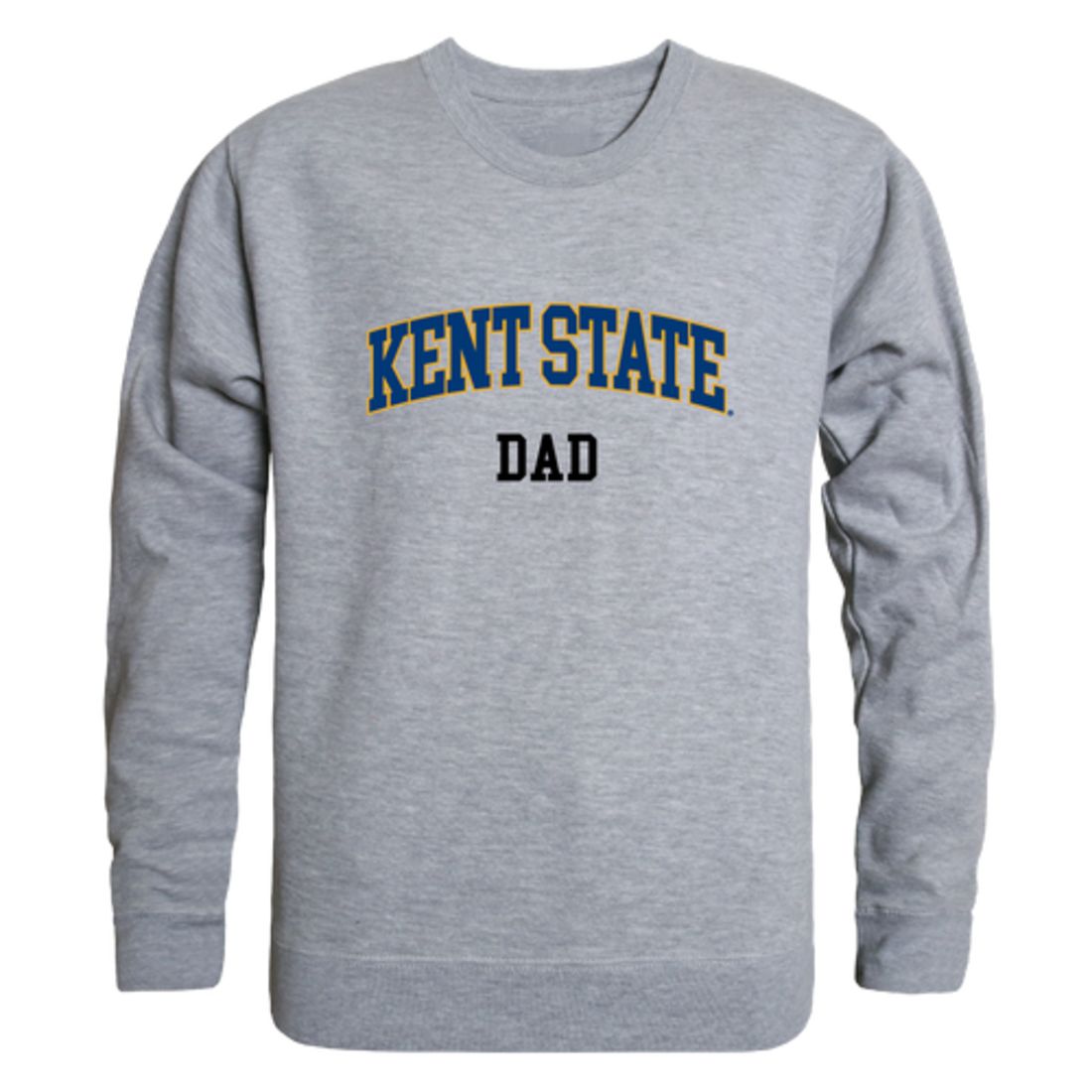 KSU Kent State University The Golden Flashes Dad Fleece Crewneck Pullover Sweatshirt Heather Grey