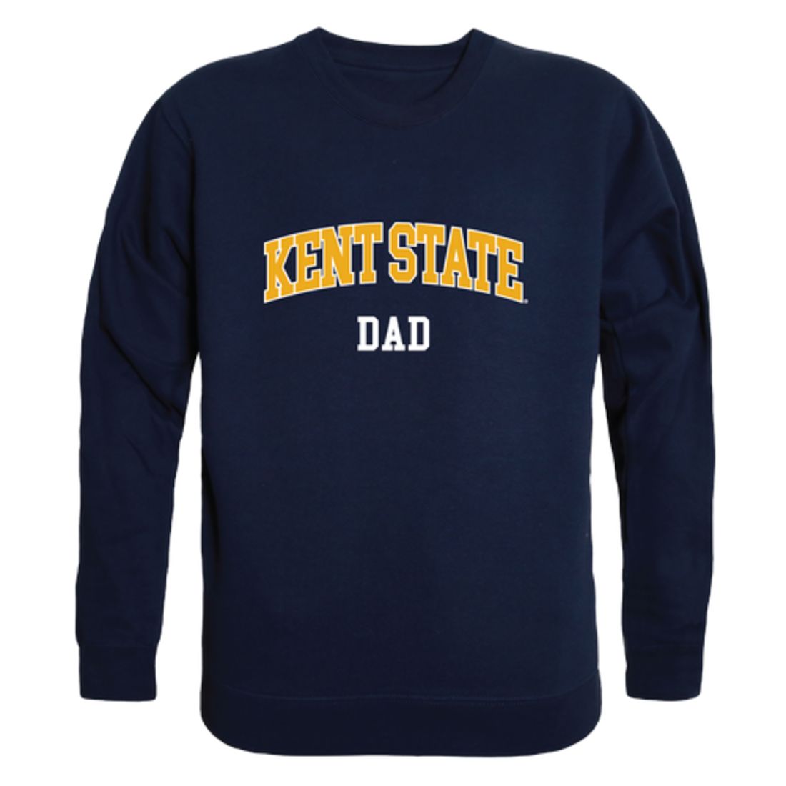 KSU Kent State University The Golden Flashes Dad Fleece Crewneck Pullover Sweatshirt Heather Grey