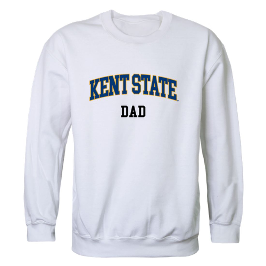 KSU Kent State University The Golden Flashes Dad Fleece Crewneck Pullover Sweatshirt Heather Grey