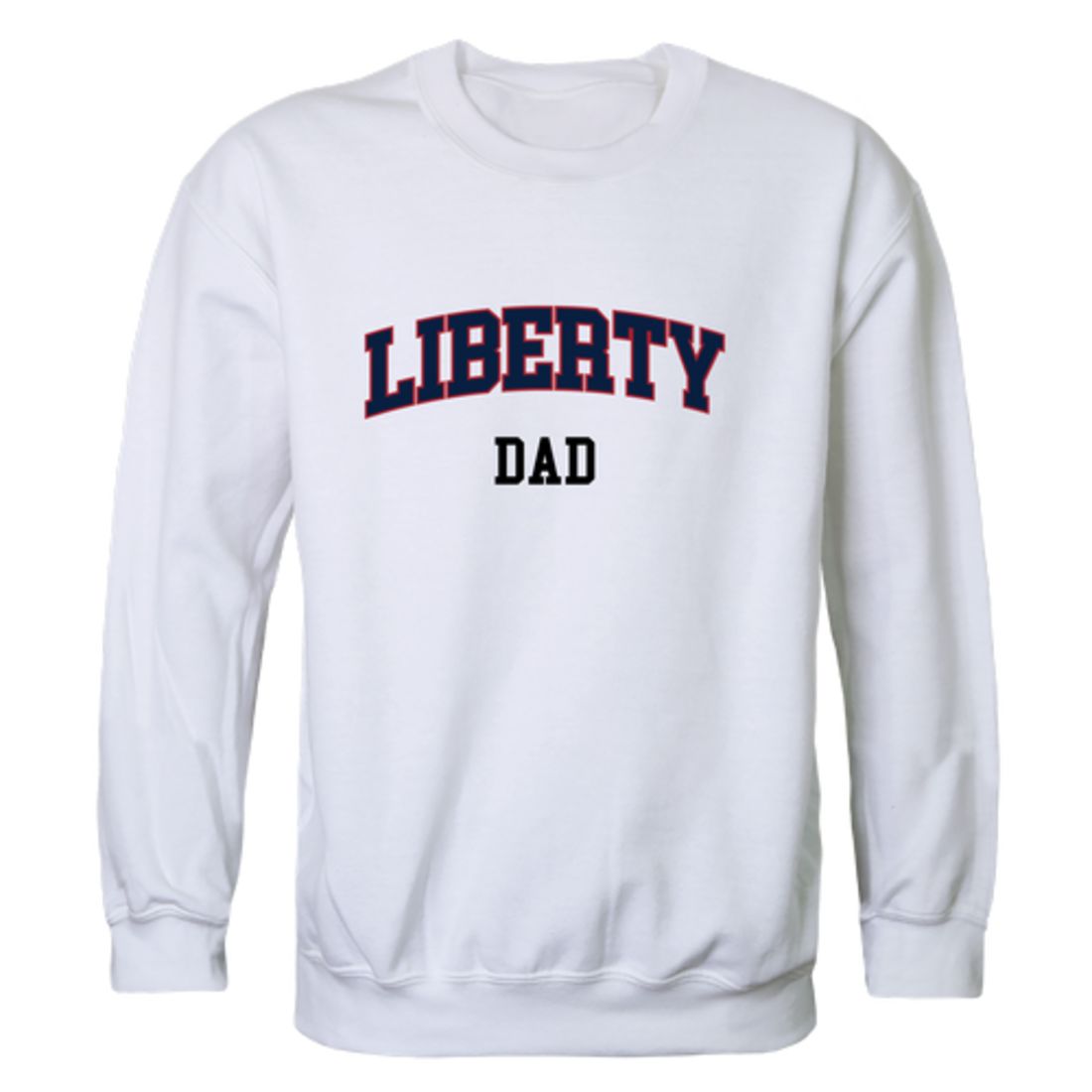 Liberty University Flames Dad Fleece Crewneck Pullover Sweatshirt Heather Grey