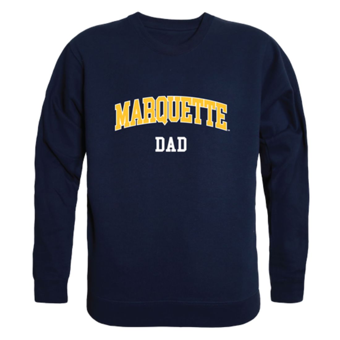 Marquette University Golden Eagles Dad Fleece Crewneck Pullover Sweatshirt Heather Grey