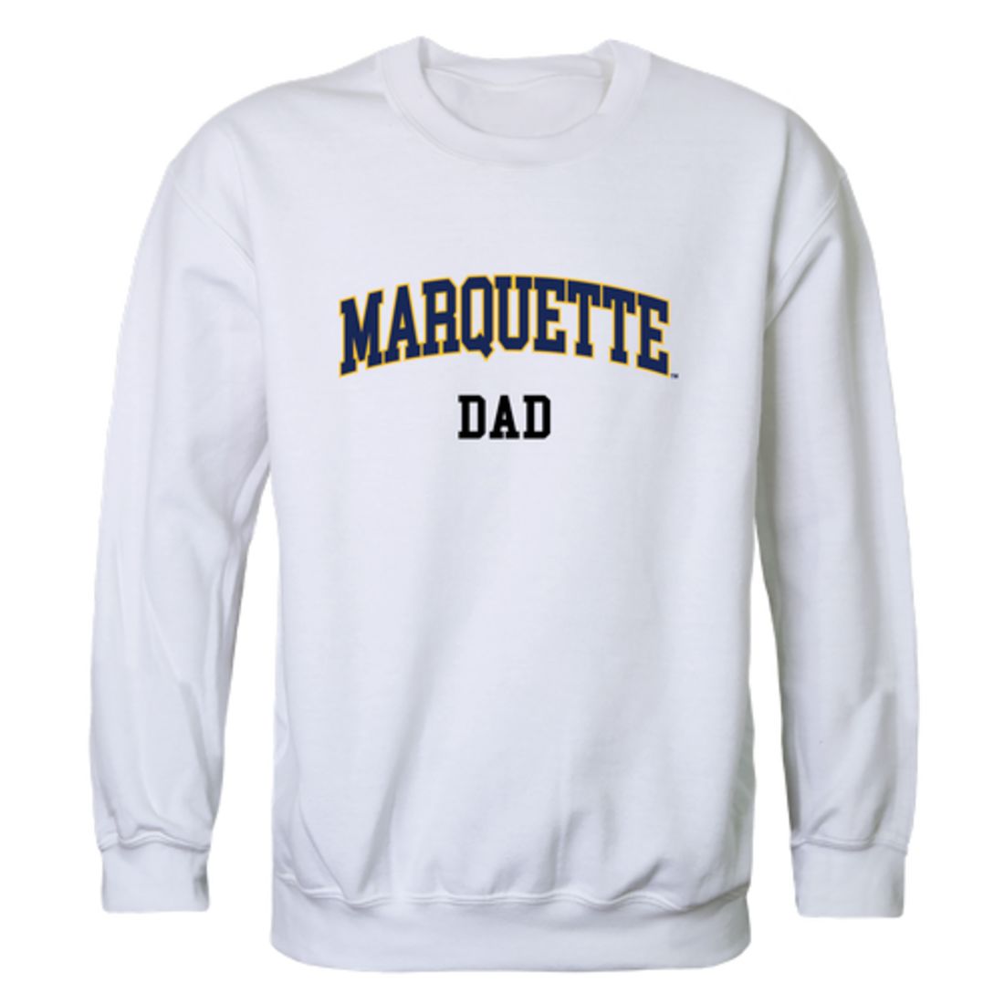 Marquette University Golden Eagles Dad Fleece Crewneck Pullover Sweatshirt Heather Grey