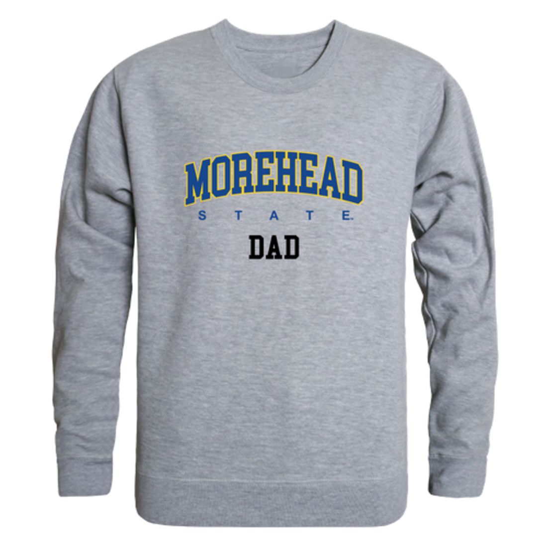 MSU Morehead State University Eagles Dad Fleece Crewneck Pullover Sweatshirt Heather Grey