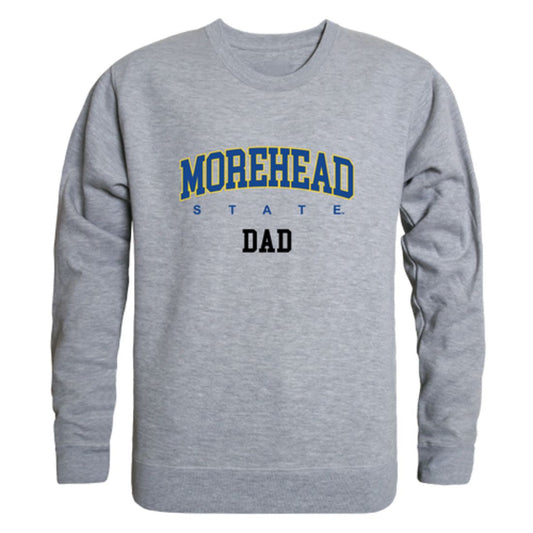 MSU Morehead State University Eagles Dad Fleece Crewneck Pullover Sweatshirt Heather Grey