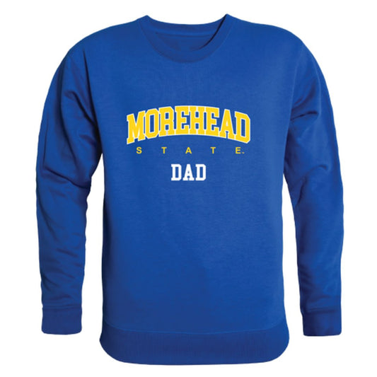 MSU Morehead State University Eagles Dad Fleece Crewneck Pullover Sweatshirt Heather Grey