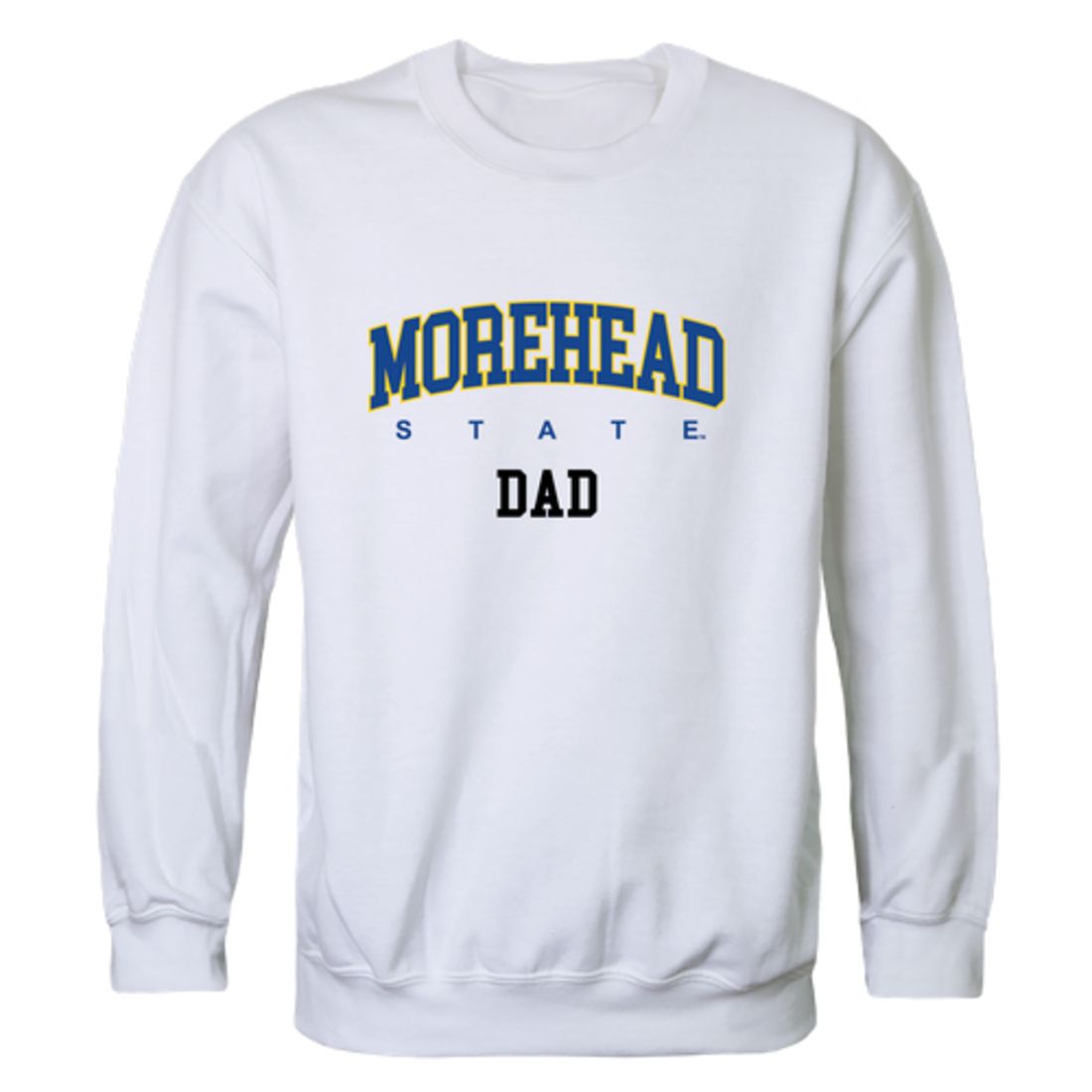 MSU Morehead State University Eagles Dad Fleece Crewneck Pullover Sweatshirt Heather Grey