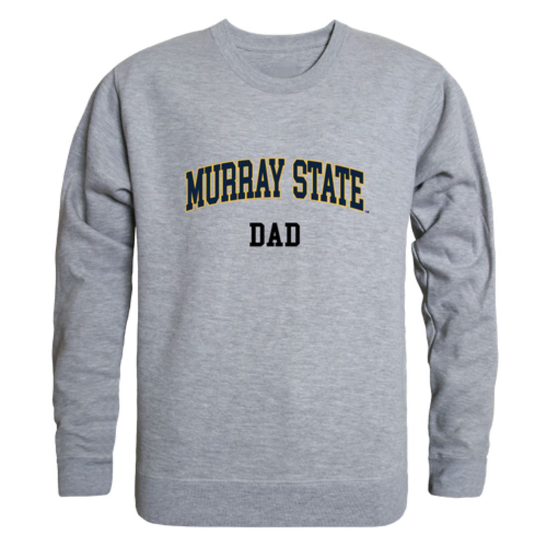 MSU Murray State University Racers Dad Fleece Crewneck Pullover Sweatshirt Heather Grey