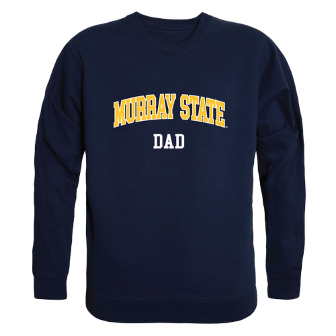 MSU Murray State University Racers Dad Fleece Crewneck Pullover Sweatshirt Heather Grey