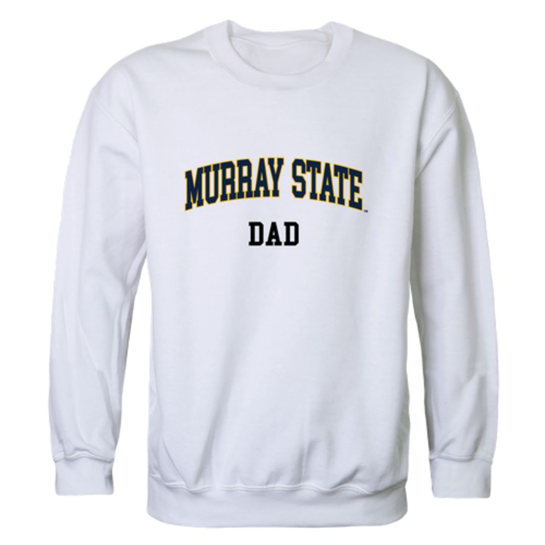MSU Murray State University Racers Dad Fleece Crewneck Pullover Sweatshirt Heather Grey