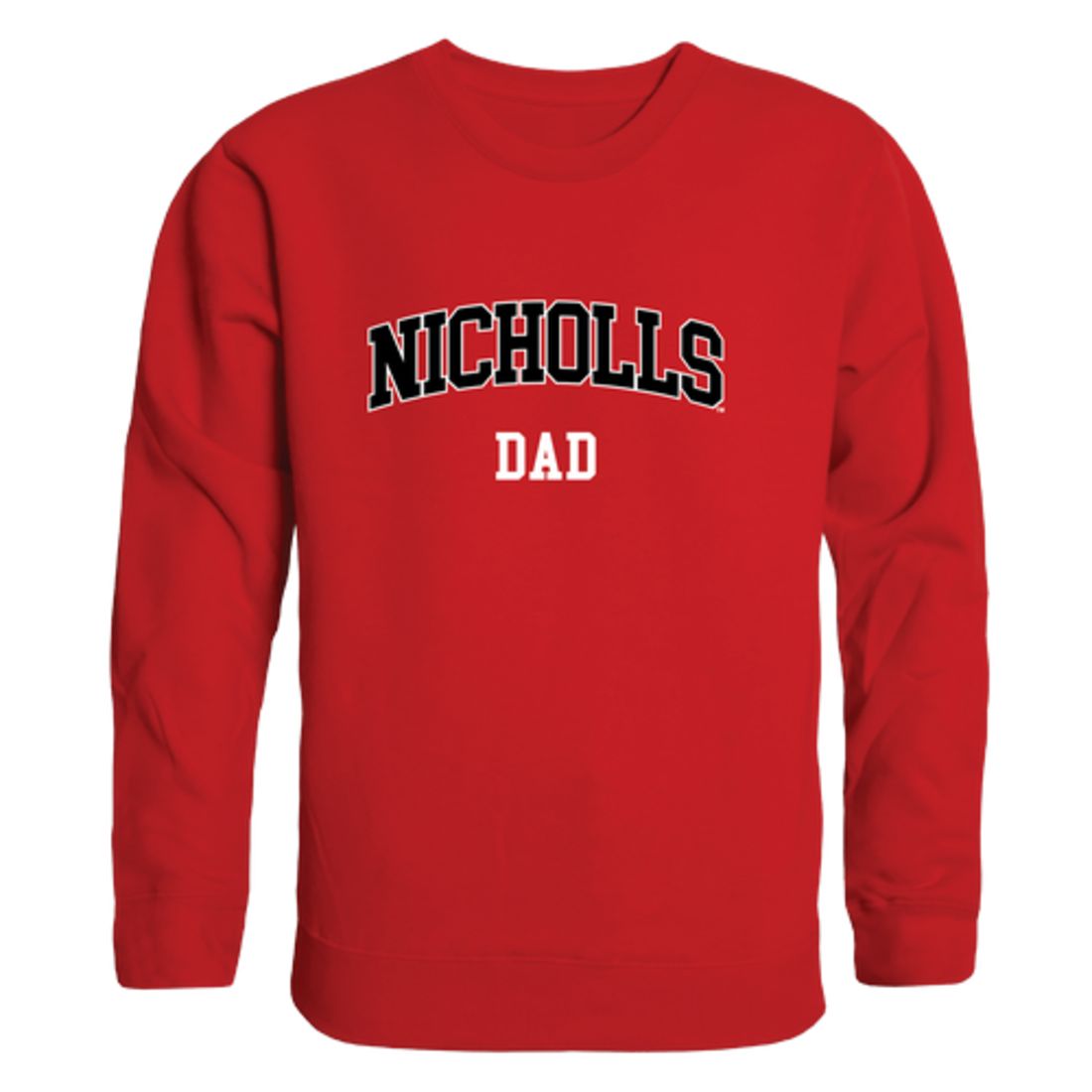 Nicholls State University Colonels Dad Fleece Crewneck Pullover Sweatshirt Heather Grey
