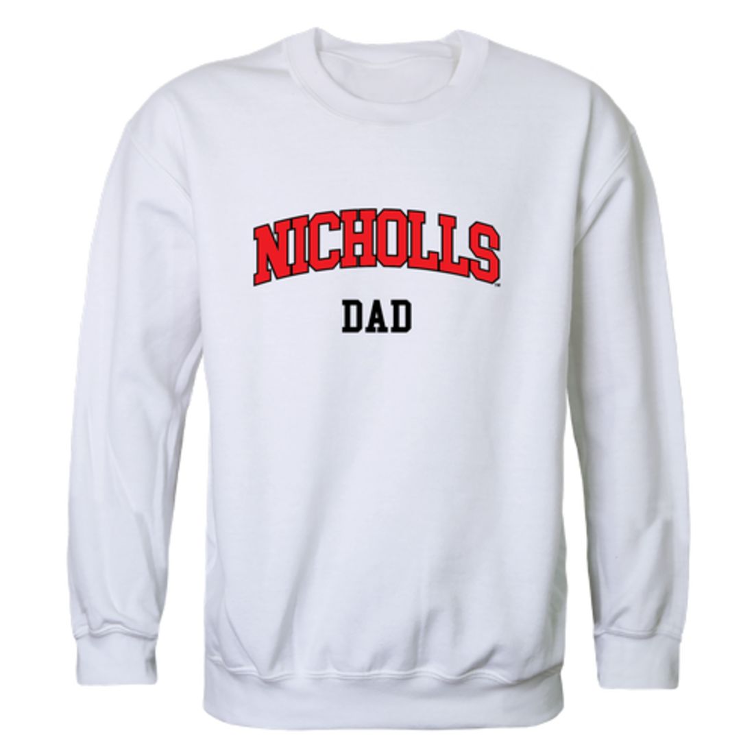 Nicholls State University Colonels Dad Fleece Crewneck Pullover Sweatshirt Heather Grey