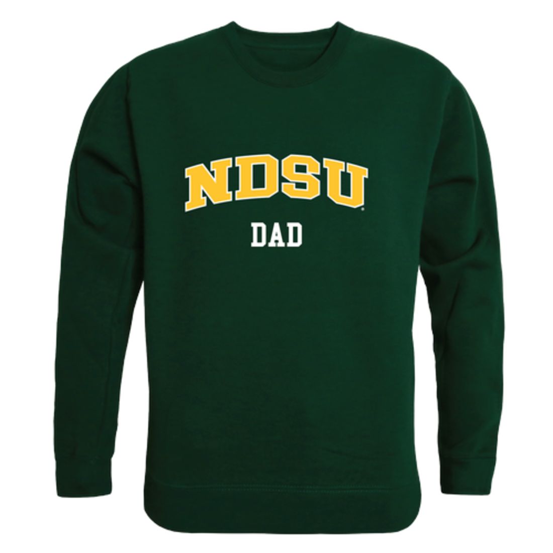 NDSU North Dakota State University Bison Thundering Herd Dad Fleece Crewneck Pullover Sweatshirt Forest