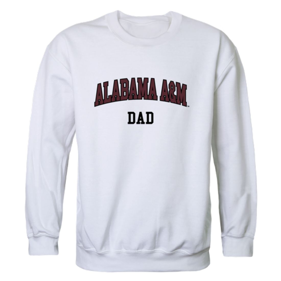 AAMU Alabama A&M University Bulldogs Dad Fleece Crewneck Pullover Sweatshirt Heather Grey