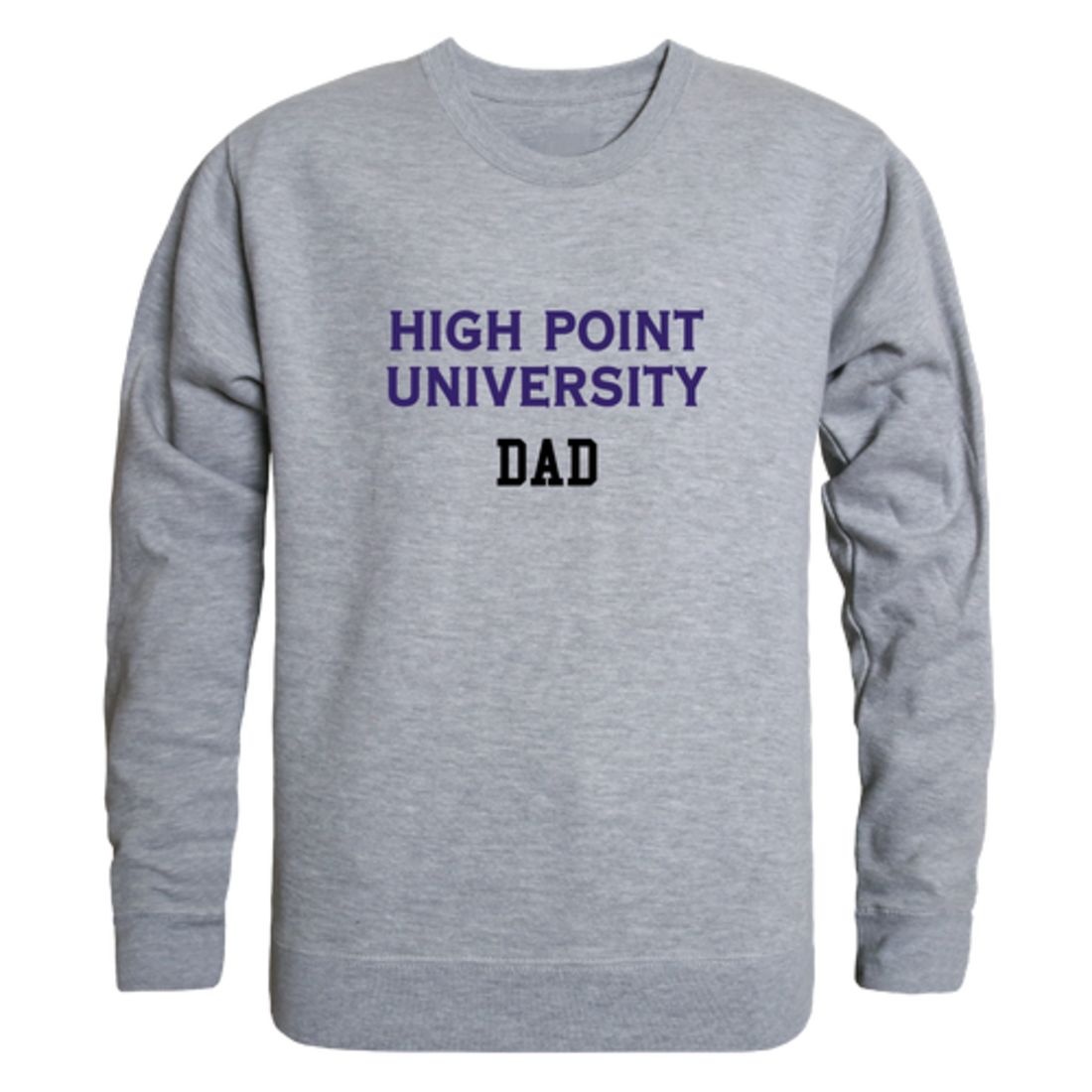 HPU High Point University Panthers Dad Fleece Crewneck Pullover Sweatshirt Heather Charcoal