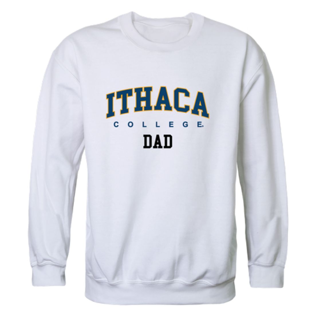 Ithaca College Bombers Dad Fleece Crewneck Pullover Sweatshirt Heather Grey