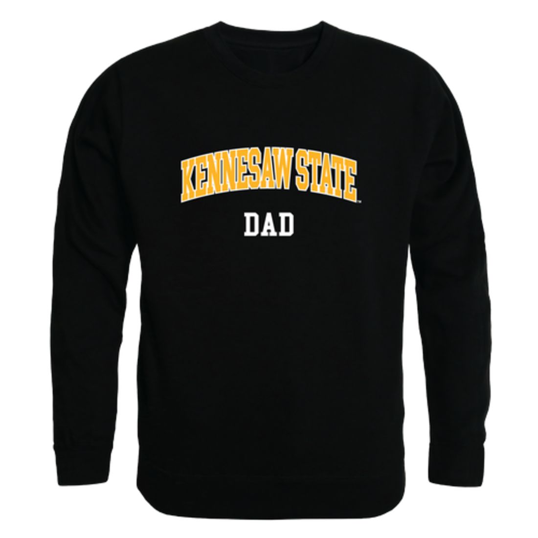 KSU Kennesaw State University Owls Dad Fleece Crewneck Pullover Sweatshirt Black
