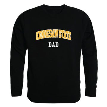 KSU Kennesaw State University Owls Dad Fleece Crewneck Pullover Sweatshirt Black