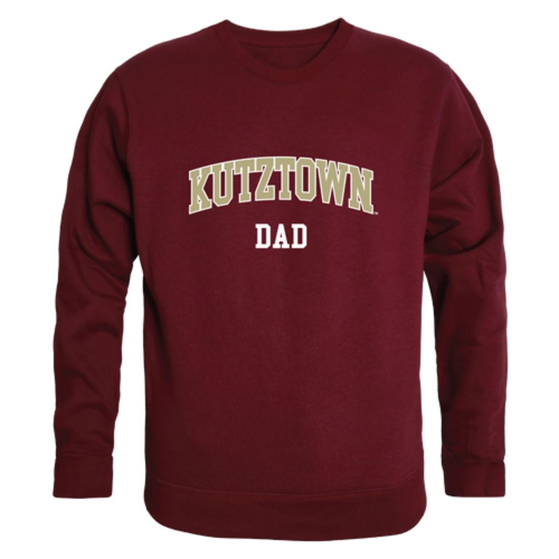 Kutztown University of Pennsylvania Golden Bears Dad Fleece Crewneck Pullover Sweatshirt Heather Grey