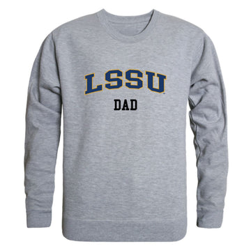 LSSU Lake Superior State University Lakers Dad Fleece Crewneck Pullover Sweatshirt Heather Grey