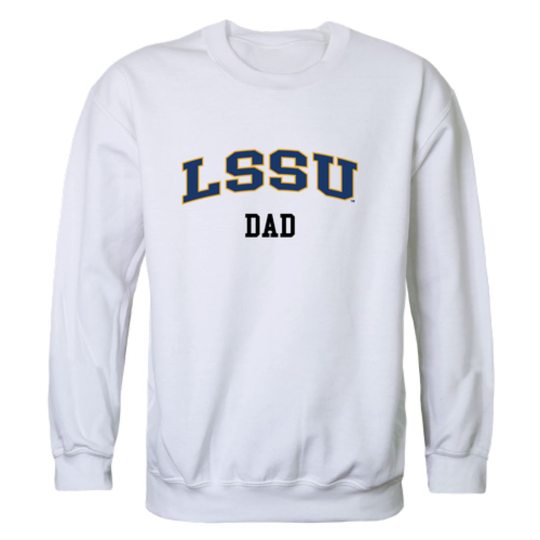 LSSU Lake Superior State University Lakers Dad Fleece Crewneck Pullover Sweatshirt Heather Grey
