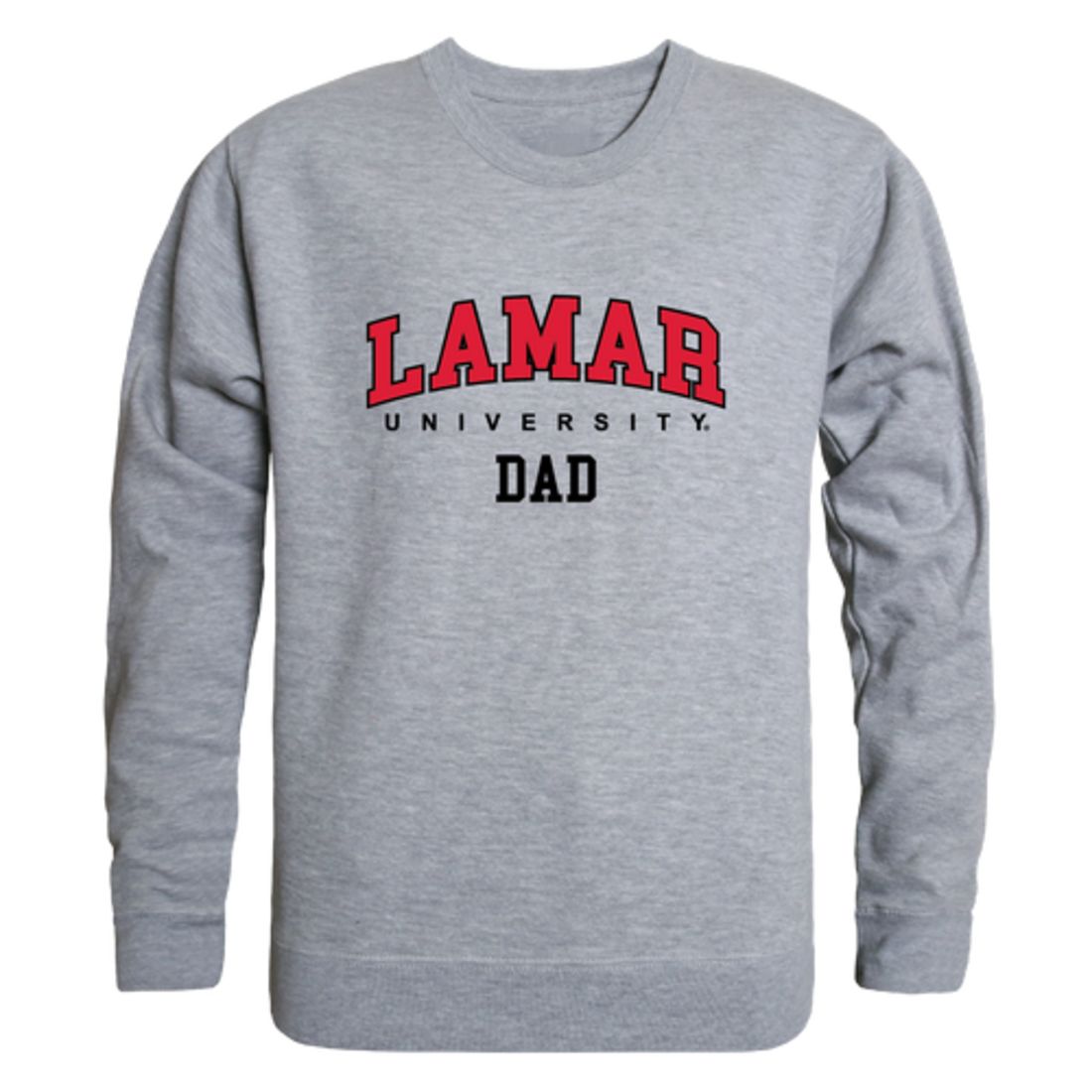 Lamar University Cardinals Dad Fleece Crewneck Pullover Sweatshirt Heather Grey
