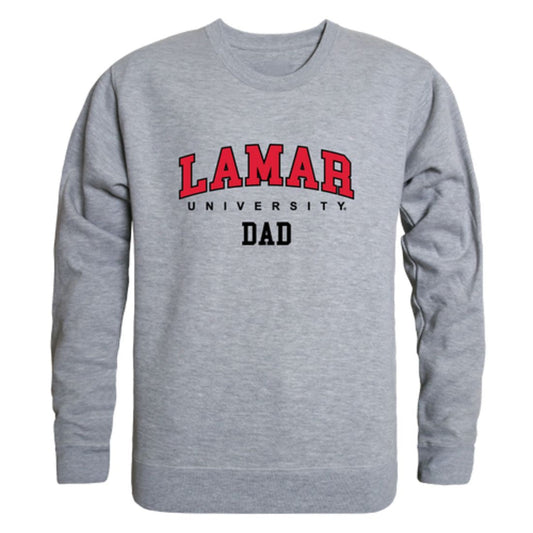 Lamar University Cardinals Dad Fleece Crewneck Pullover Sweatshirt Heather Grey
