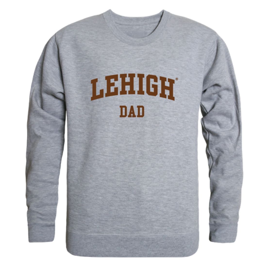 Lehigh University Mountain Hawks Dad Fleece Crewneck Pullover Sweatshirt Heather Grey
