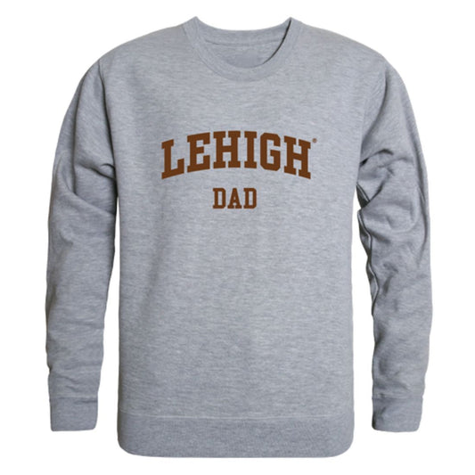 Lehigh University Mountain Hawks Dad Fleece Crewneck Pullover Sweatshirt Heather Grey