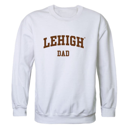 Lehigh University Mountain Hawks Dad Fleece Crewneck Pullover Sweatshirt Heather Grey