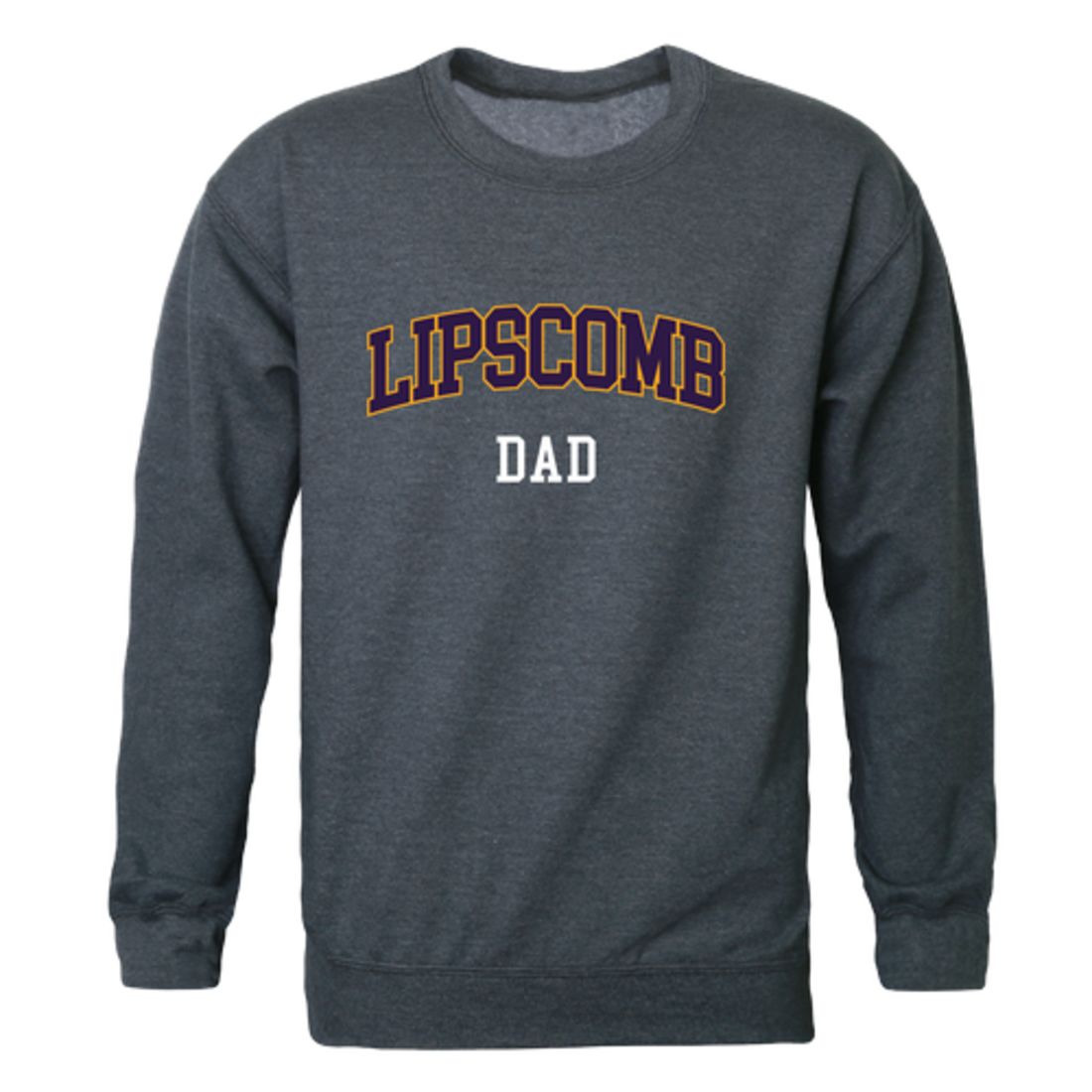 Lipscomb University Bisons Dad Fleece Crewneck Pullover Sweatshirt Heather Charcoal