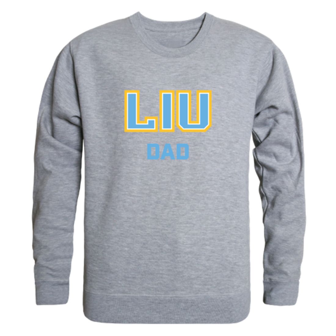 LIU Long Island University Post Pioneers Dad Fleece Crewneck Pullover Sweatshirt Heather Charcoal