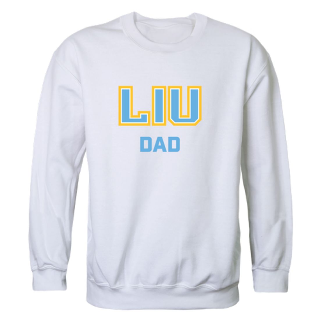 LIU Long Island University Post Pioneers Dad Fleece Crewneck Pullover Sweatshirt Heather Charcoal