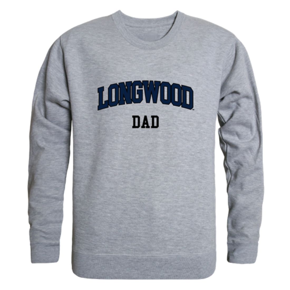Longwood University Lancers Dad Fleece Crewneck Pullover Sweatshirt Heather Grey