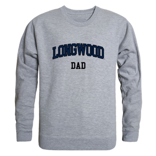 Longwood University Lancers Dad Fleece Crewneck Pullover Sweatshirt Heather Grey