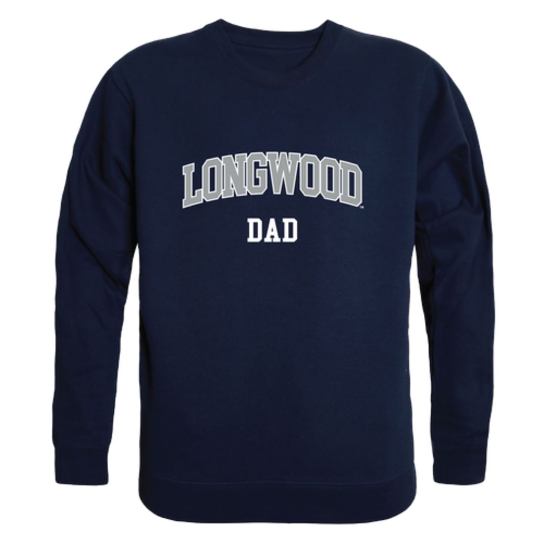 Longwood University Lancers Dad Fleece Crewneck Pullover Sweatshirt Heather Grey