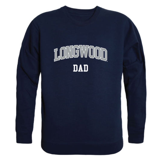 Longwood University Lancers Dad Fleece Crewneck Pullover Sweatshirt Heather Grey