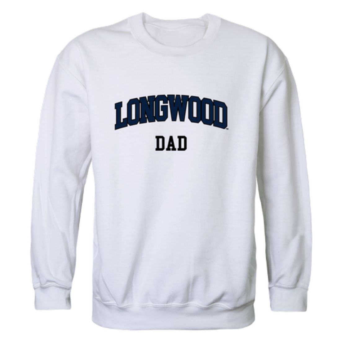 Longwood University Lancers Dad Fleece Crewneck Pullover Sweatshirt Heather Grey