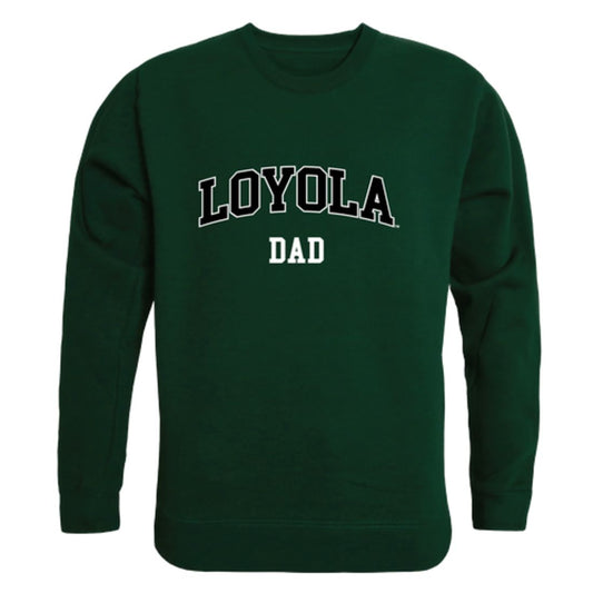 Loyola University Maryland Greyhounds Dad Fleece Crewneck Pullover Sweatshirt Forest