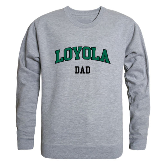 Loyola University Maryland Greyhounds Dad Fleece Crewneck Pullover Sweatshirt Forest