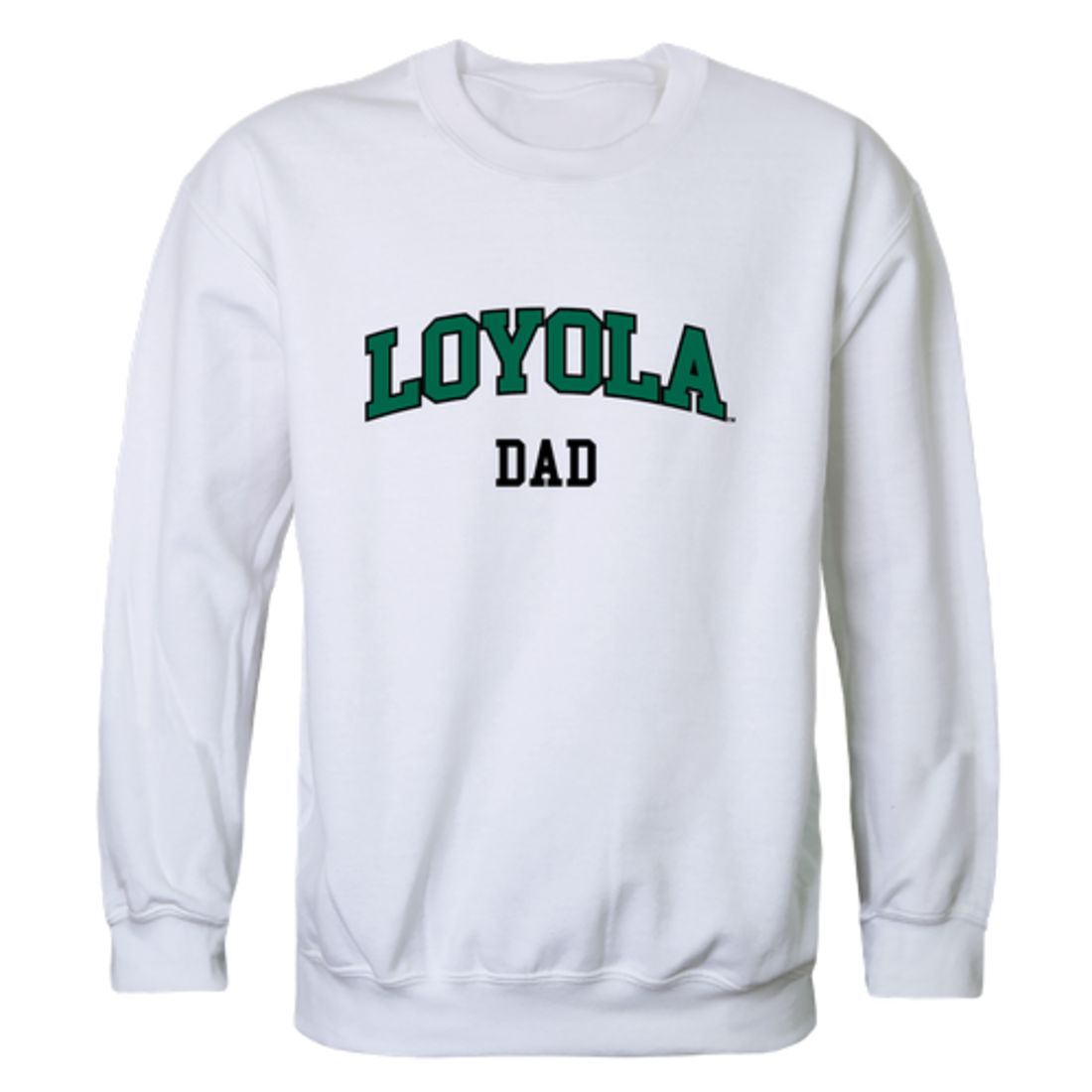 Loyola University Maryland Greyhounds Dad Fleece Crewneck Pullover Sweatshirt Forest