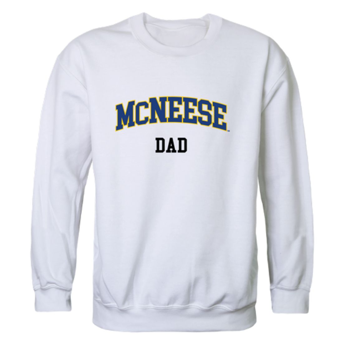 McNeese State University Cowboys and Cowgirls Dad Fleece Crewneck Pullover Sweatshirt Heather Grey