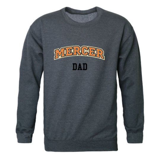 Mercer University Bears Dad Fleece Crewneck Pullover Sweatshirt Heather Charcoal